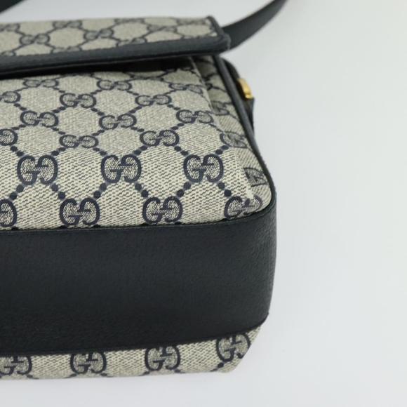 GUCCI GG Supreme Sherry Line Shoulder Bag PVC Navy Gold 904 02 084 Auth BA3022 - Picture 15 of 16